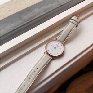 MVMT Rose Gold and Light Grey Watch